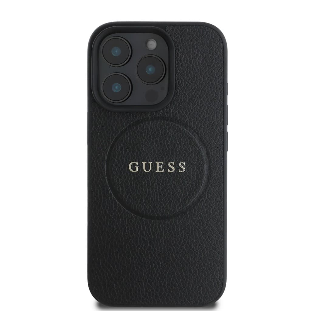 Zadní kryt Guess PU Grained Classic Logo MagSafe pro iPhone 16 Pro Black - náhled 2