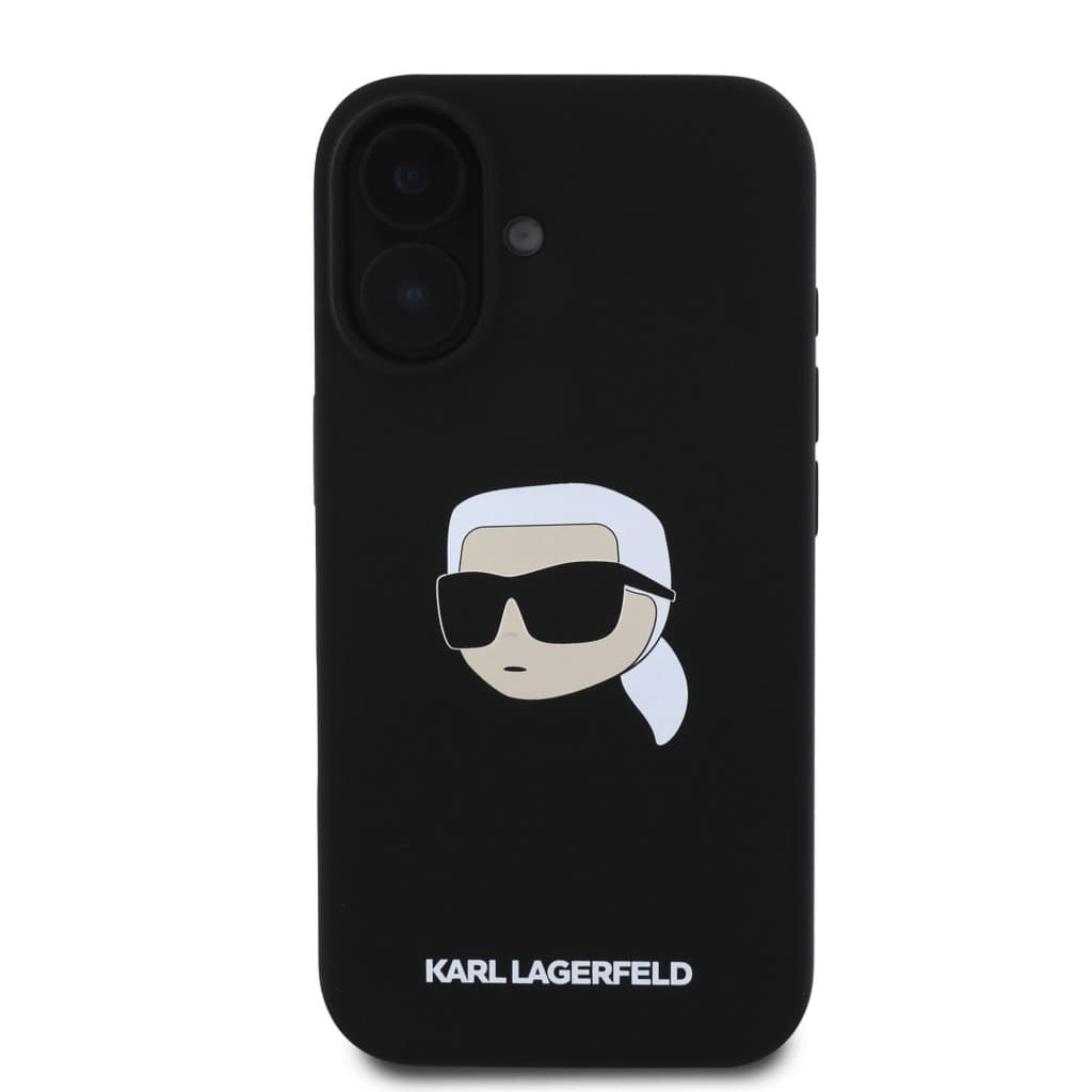 Zadní kryt Karl Lagerfeld Liquid Silicone Karl Head MagSafe pro iPhone 16 Black - náhled 2