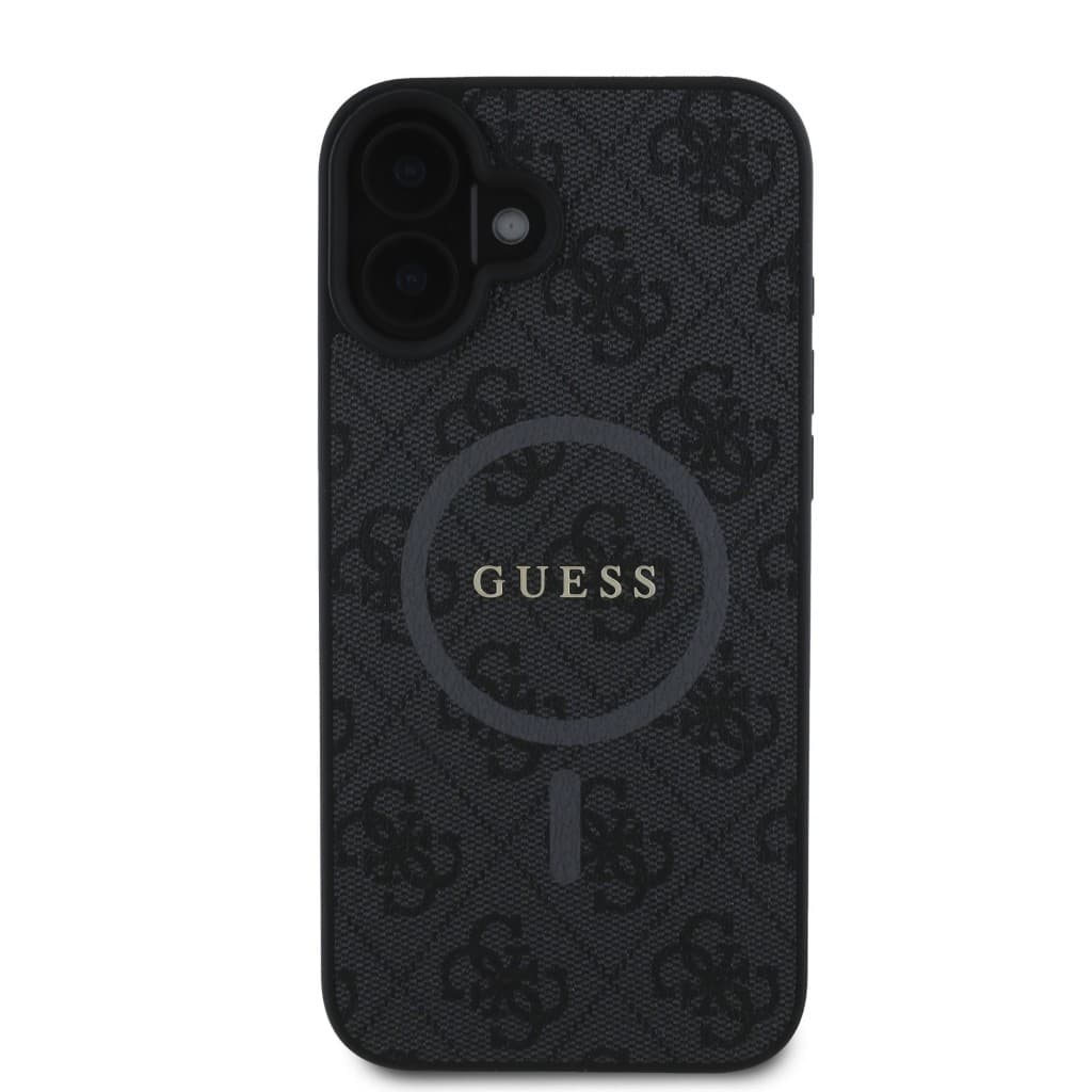 Zadní kryt Guess PU Leather 4G Colored Ring MagSafe pro iPhone 16 Black - náhled 2