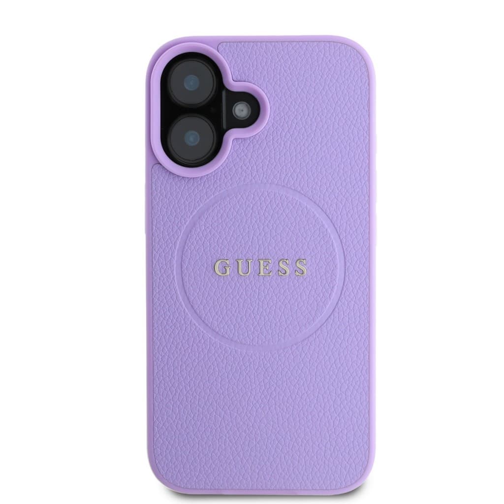Zadní kryt Guess PU Grained Classic Logo MagSafe pro iPhone 16 Purple - náhled 2