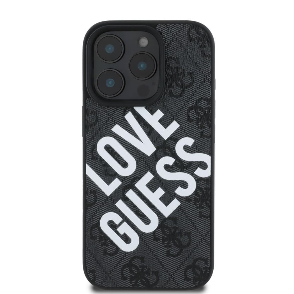 Zadní kryt Guess PU Leather 4G Big Love Logo MagSafe pro iPhone 16 Pro Black - náhled 2