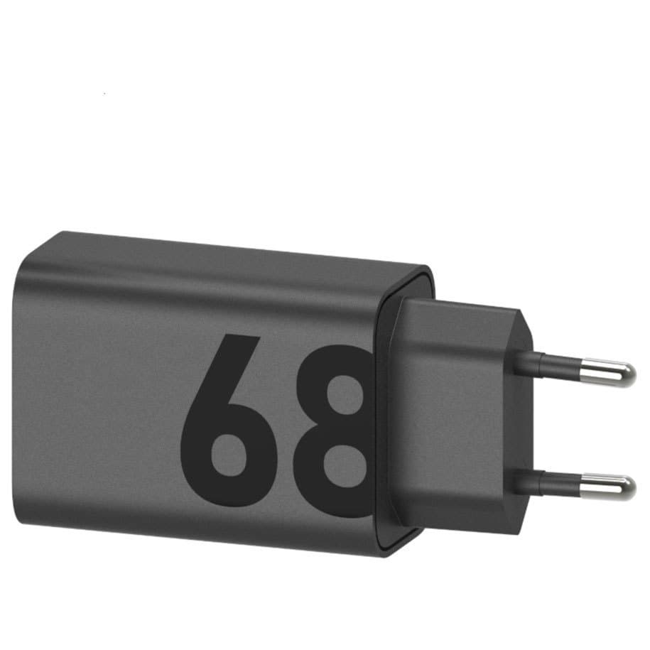 Rychlonabíječka Motorola TurboPower GaN vč. datového kabelu USB-C 68W černá - náhled 2
