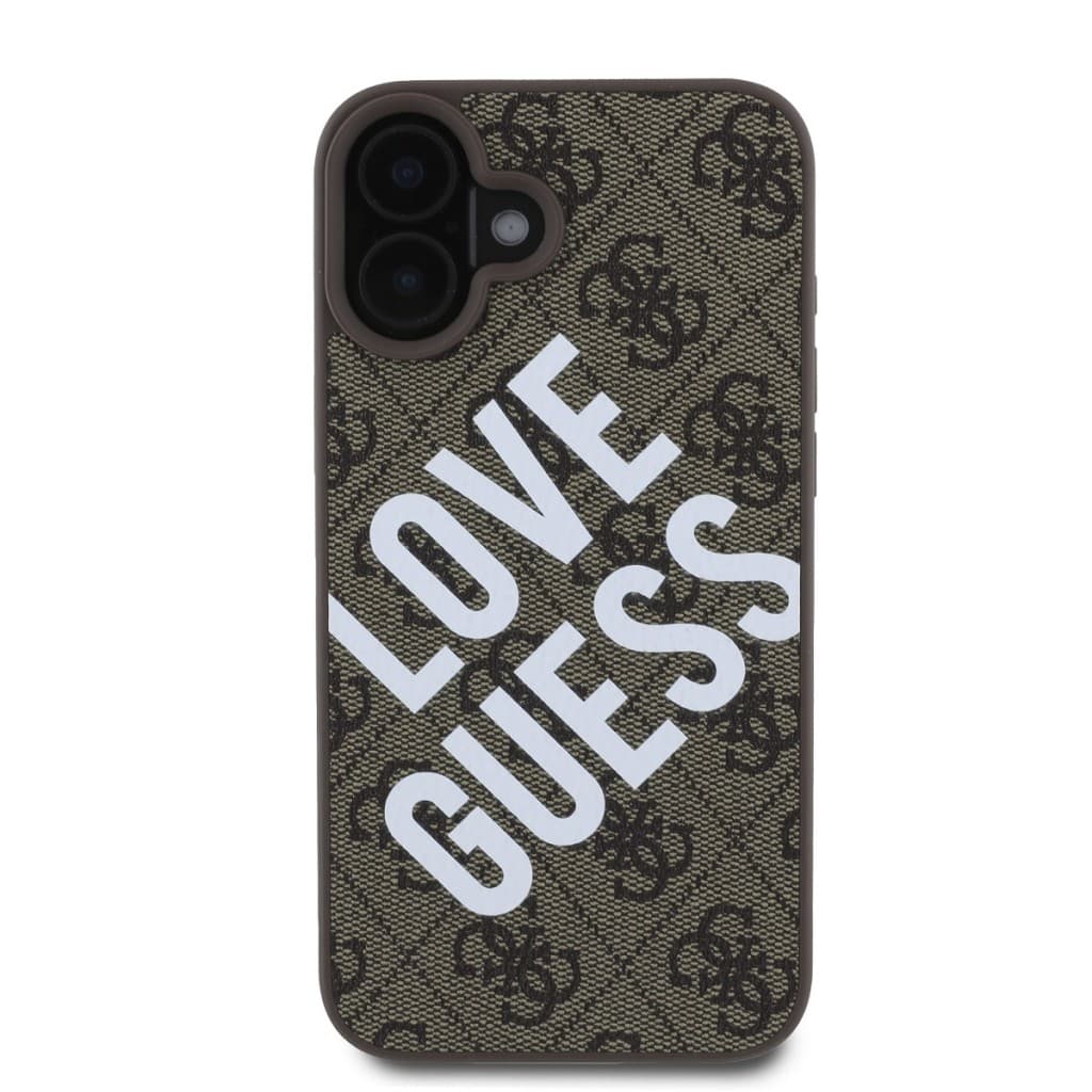 Zadní kryt Guess PU Leather 4G Big Love Logo MagSafe pro iPhone 16 Brown - náhled 2