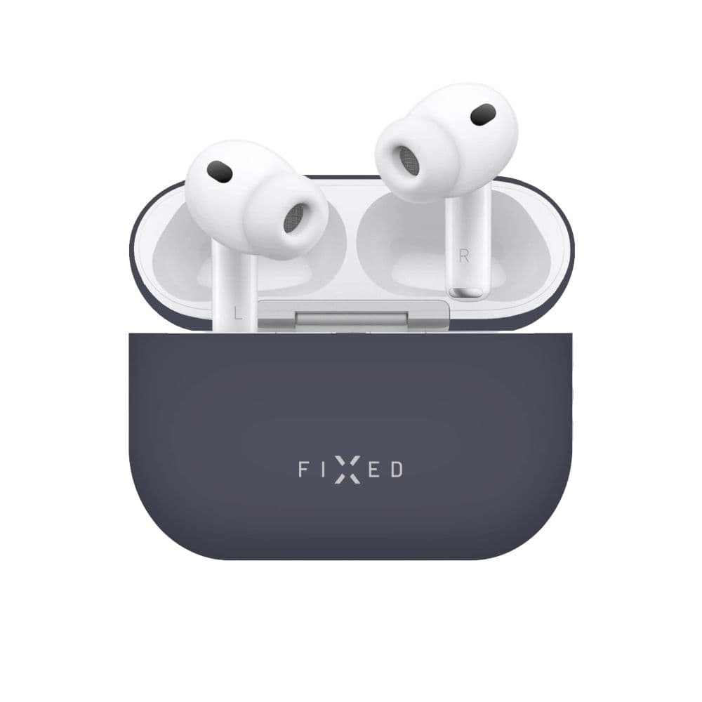 Ultratenké silikonové pouzdro FIXED Silky pro Apple AirPods Pro 3, modré - náhled 2