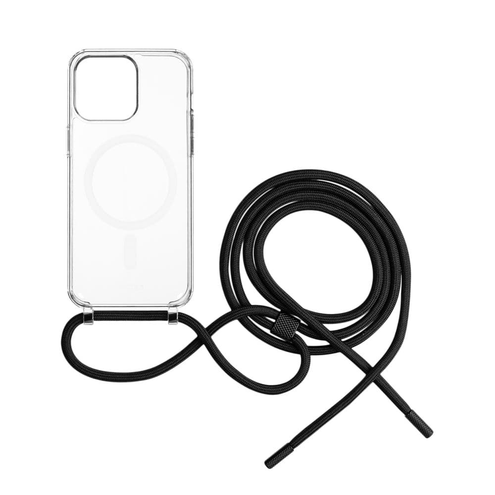 Pouzdro FIXED MagPure Neck s černou šňůrkou na krk pro Apple iPhone 16e - náhled 2
