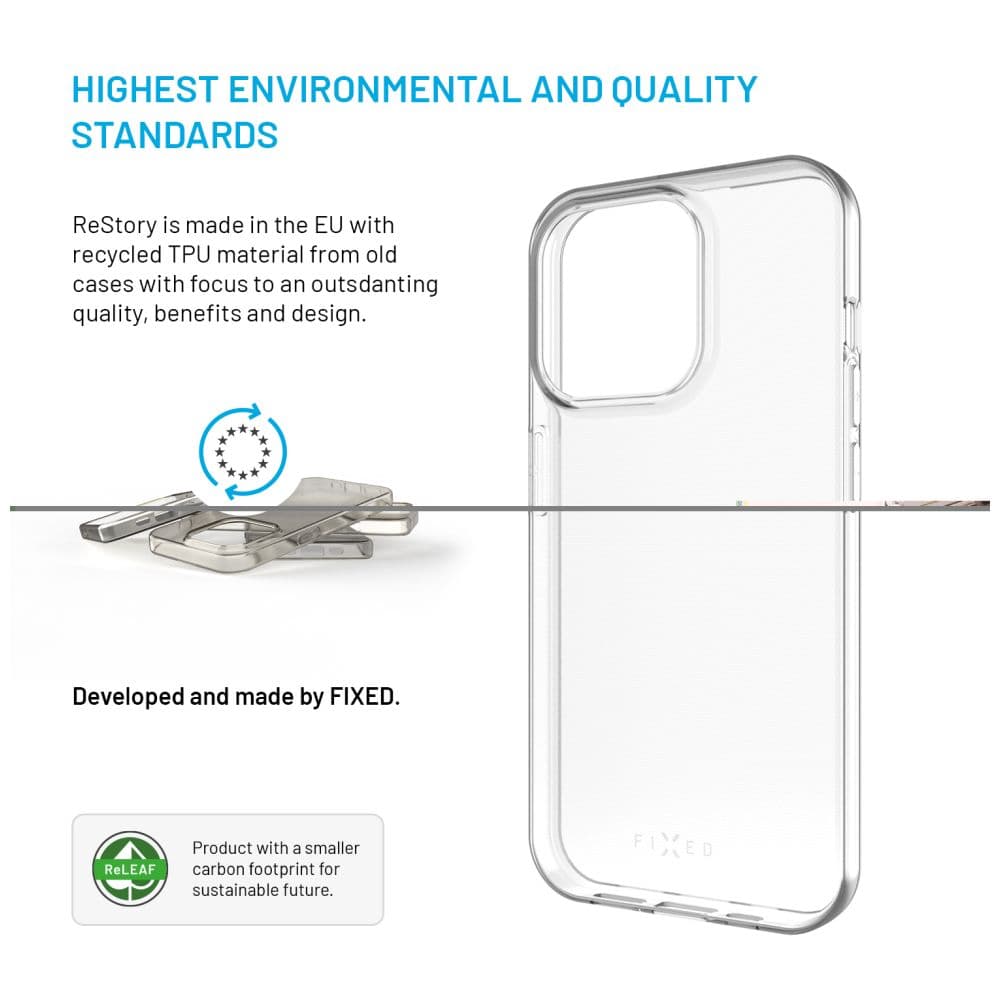 TPU gelový kryt FIXED ReStory AntiUV pro Apple iPhone 15 Plus, čiré - náhled 2