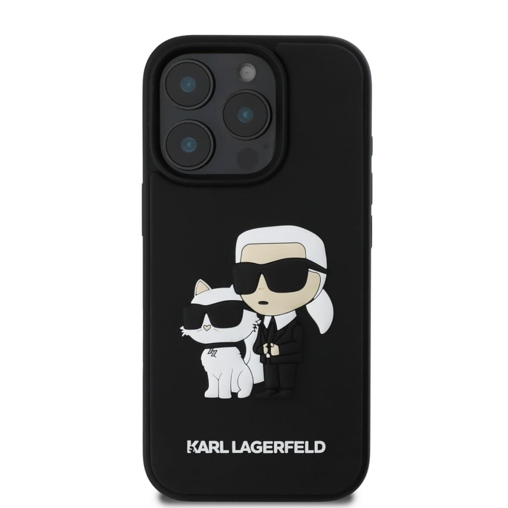 Zadní kryt Karl Lagerfeld PU Saffiano Karl and Choupette pro iPhone 16 Pro Max Black - náhled 2