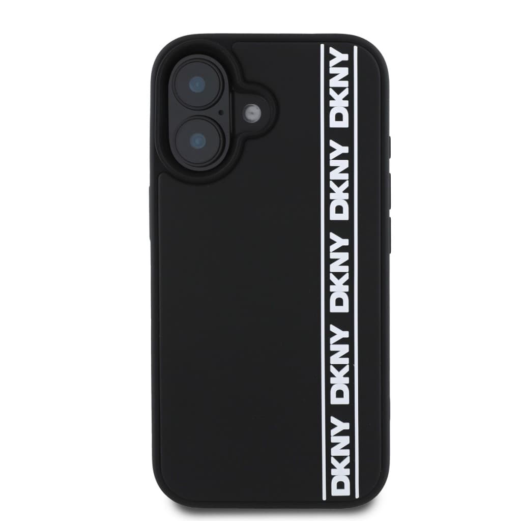 Zadní kryt DKNY 3D Rubber Repeat Logo Line pro iPhone 16 Black - náhled 2
