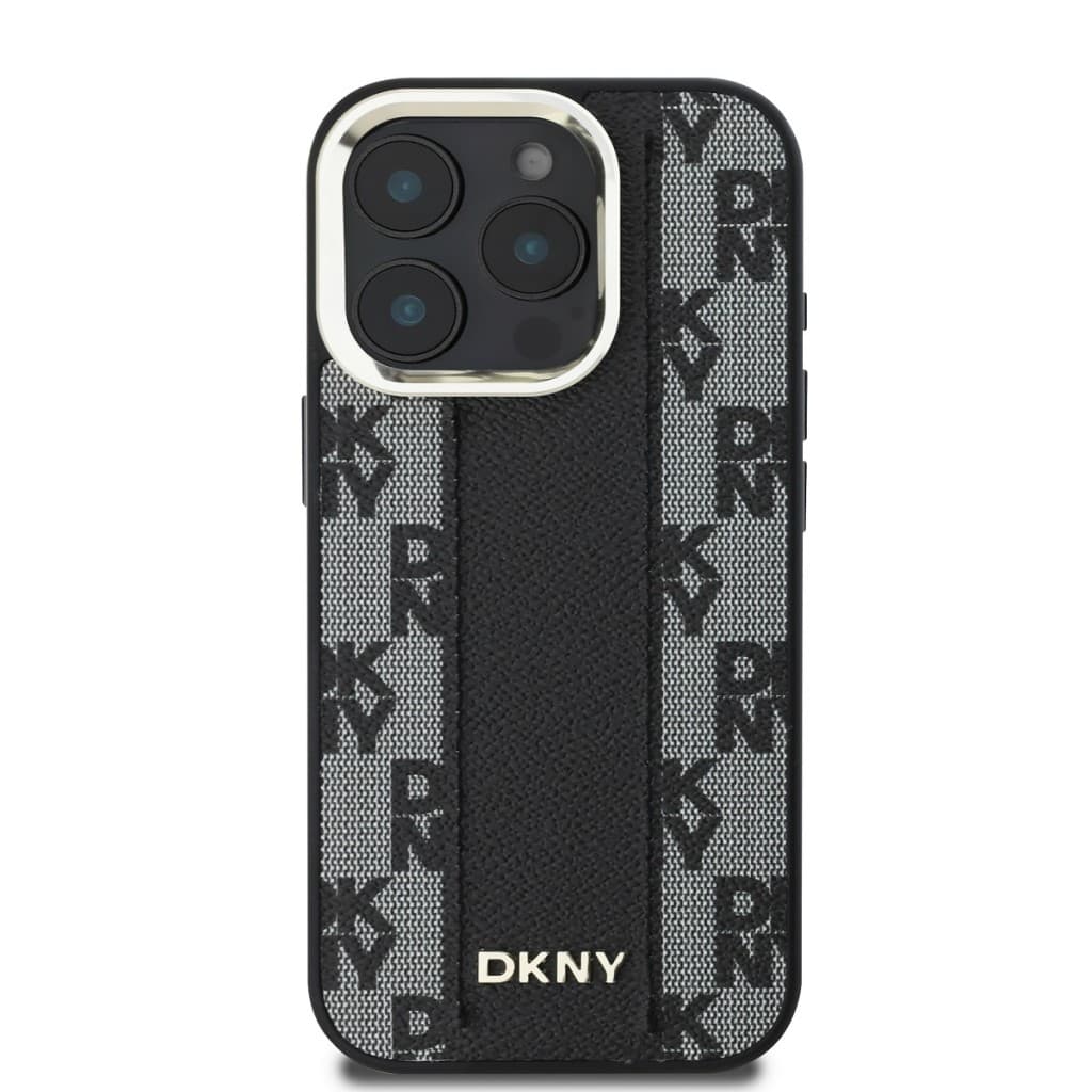 Zadní kryt DKNY PU Leather Checkered Pattern Magsafe pro iPhone 16 Pro Max Black - náhled 2