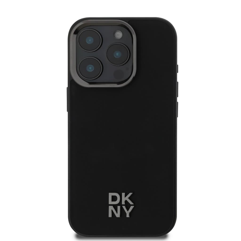 Zadní kryt DKNY PU Leather Stack Logo Magsafe pro iPhone 16 Pro Black - náhled 2