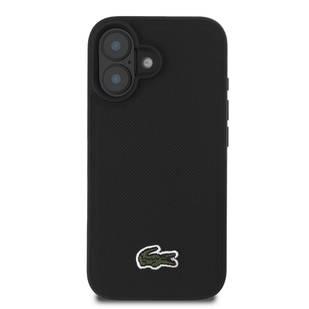 Zadní kryt Lacoste Iconic Petit Pique Woven Logo MagSafe pro iPhone 16 Plus Black - náhled 2