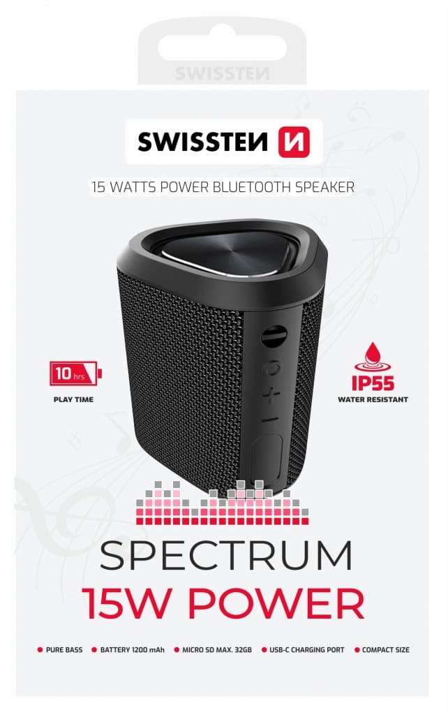 Bluetooth reproduktor Swissten Spectrum 15W černý - náhled 2