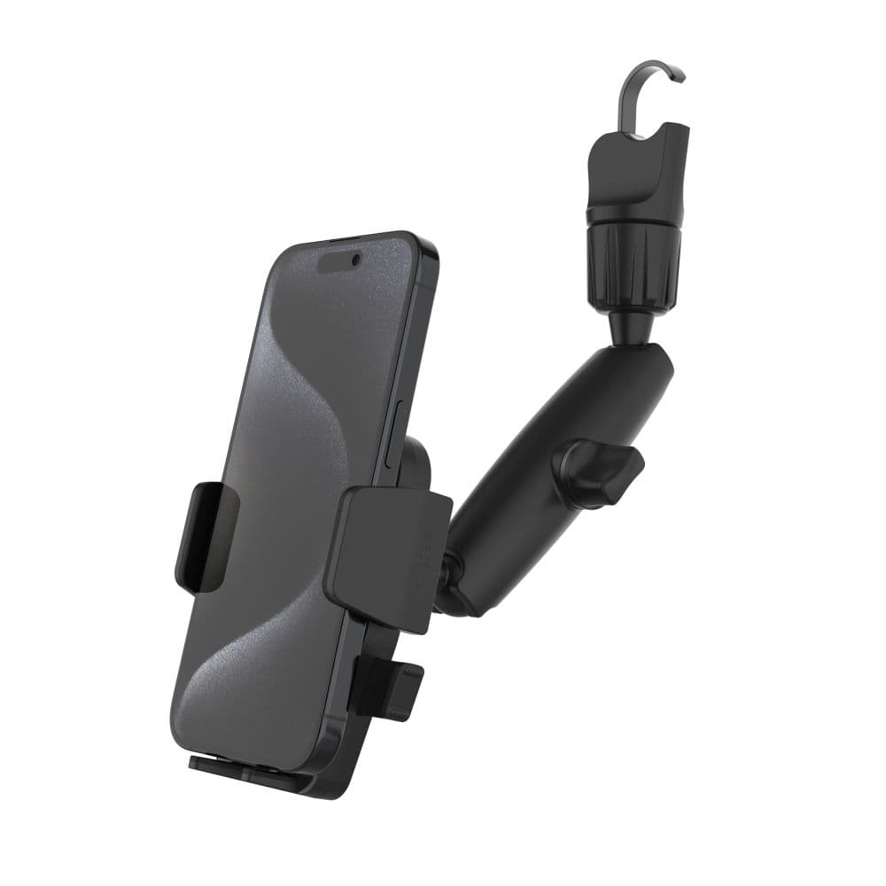 Univerzální držák do auta FIXED Iconiq Mirror s nohou na zpětné zrcátko, černý - náhled 2