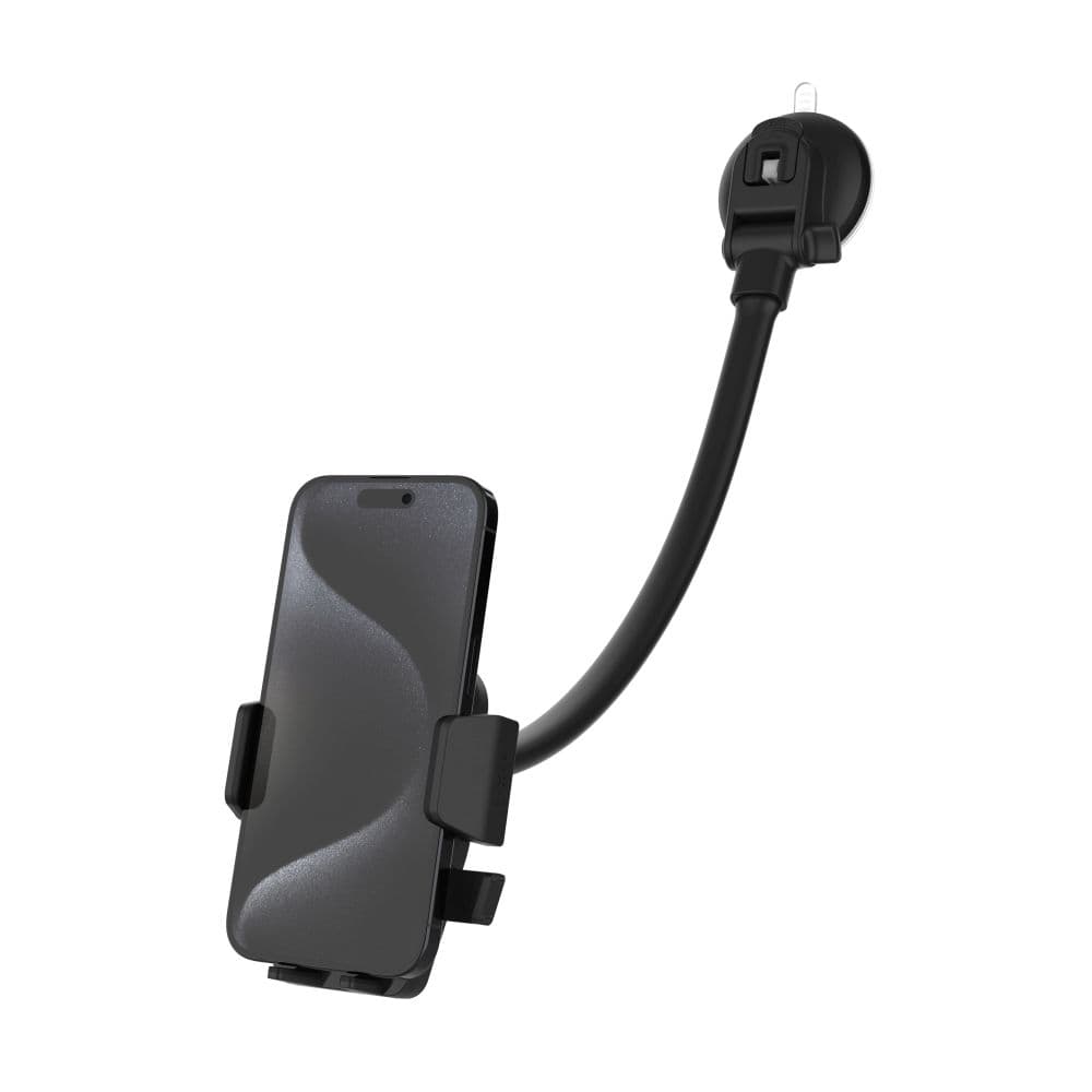 Univerzální držák do auta FIXED Iconiq Flex XL na sklo-palubní desku, černý - náhled 2