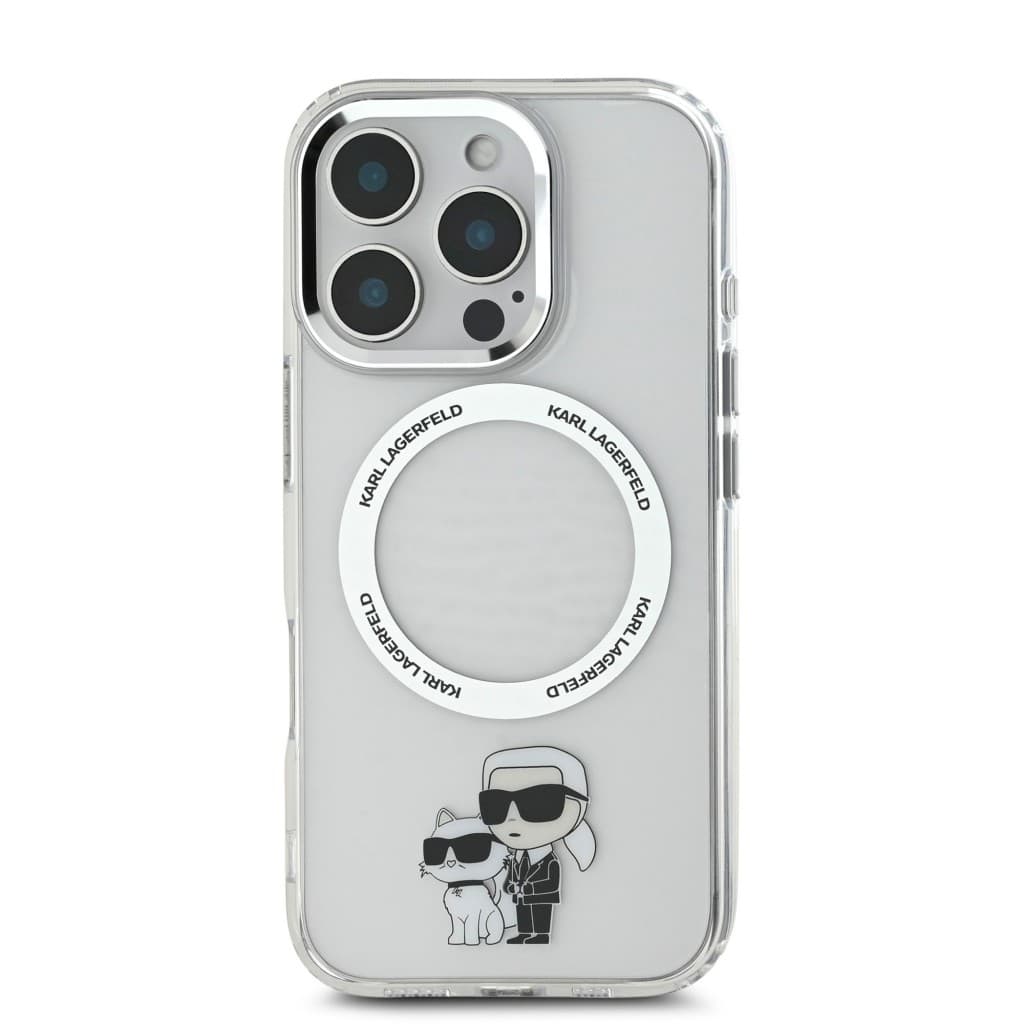 Zadní kryt Karl Lagerfeld IML Karl and Choupette MagSafe pro iPhone 16 Pro Transparent - náhled 2