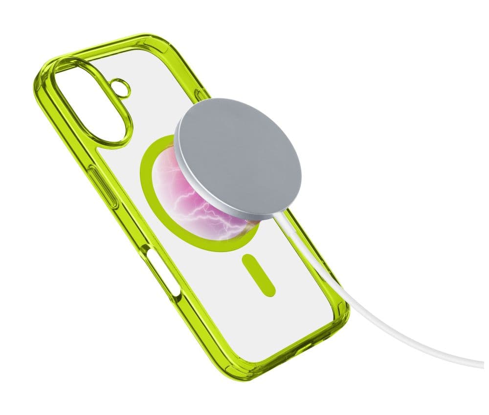 Zadní kryt Cellularline Iconic Mag s podporou Magsafe pro Apple iPhone 16, čirý / modrý - náhled 2