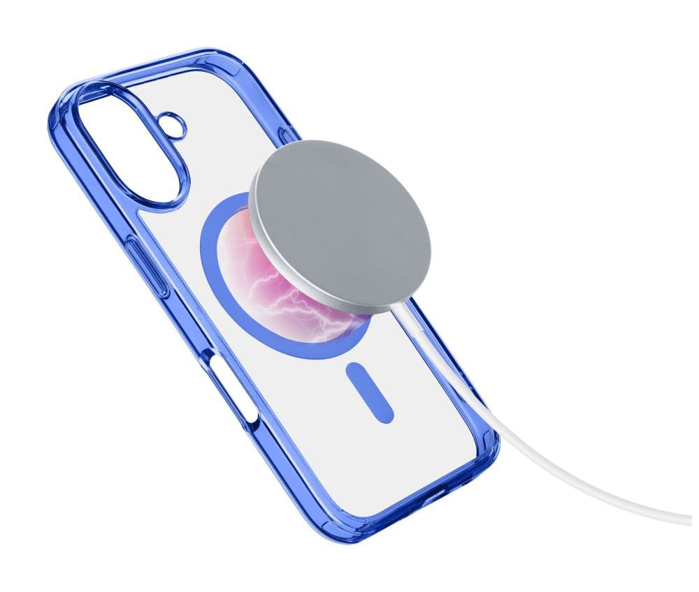 Zadní kryt Cellularline Iconic Mag s podporou Magsafe pro Apple iPhone 16 Plus, čirý / černý - náhled 2