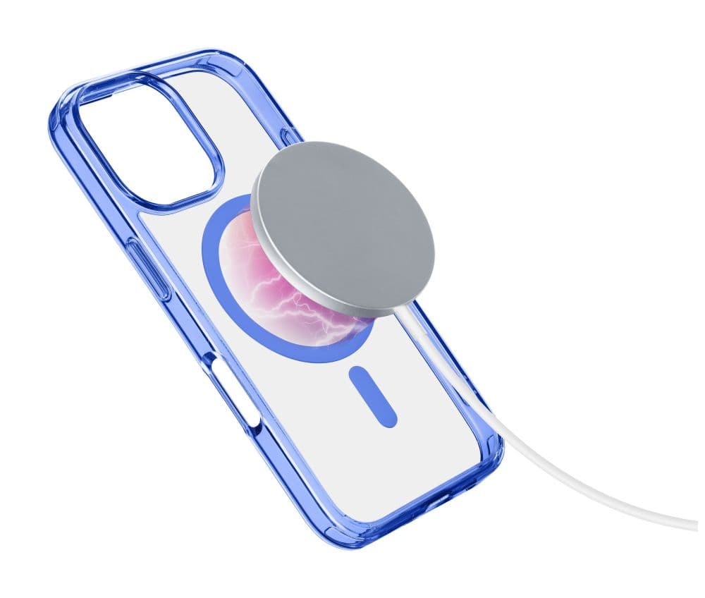 Zadní kryt Cellularline Iconic Mag s podporou Magsafe pro Apple iPhone 16 Pro, čirý / černý - náhled 2