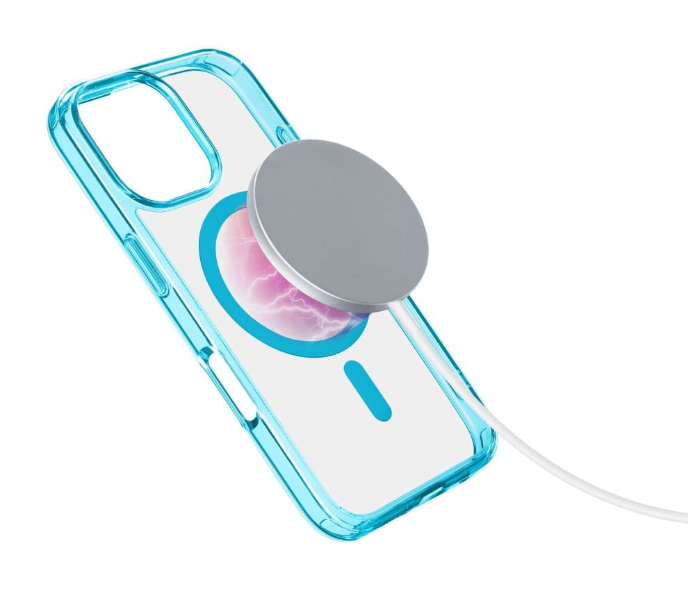 Zadní kryt Cellularline Iconic Mag s podporou Magsafe pro Apple iPhone 16 Pro, čirý / zelený - náhled 2