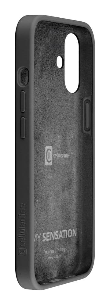Ochranný silikonový kryt Cellularline Sensation pro Apple iPhone 16 Plus, černý - náhled 2