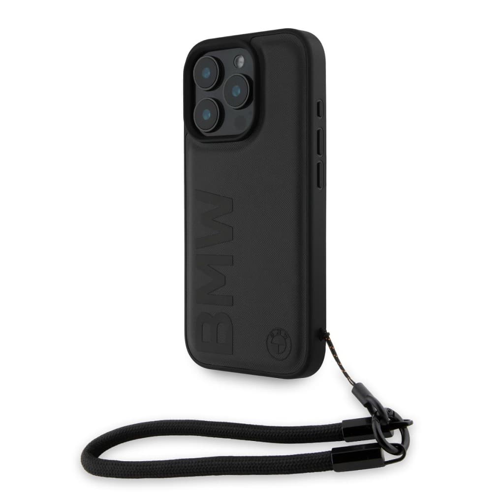 Zadní kryt BMW Leather Signature and Strap pro iPhone 16 Pro Black - náhled 2
