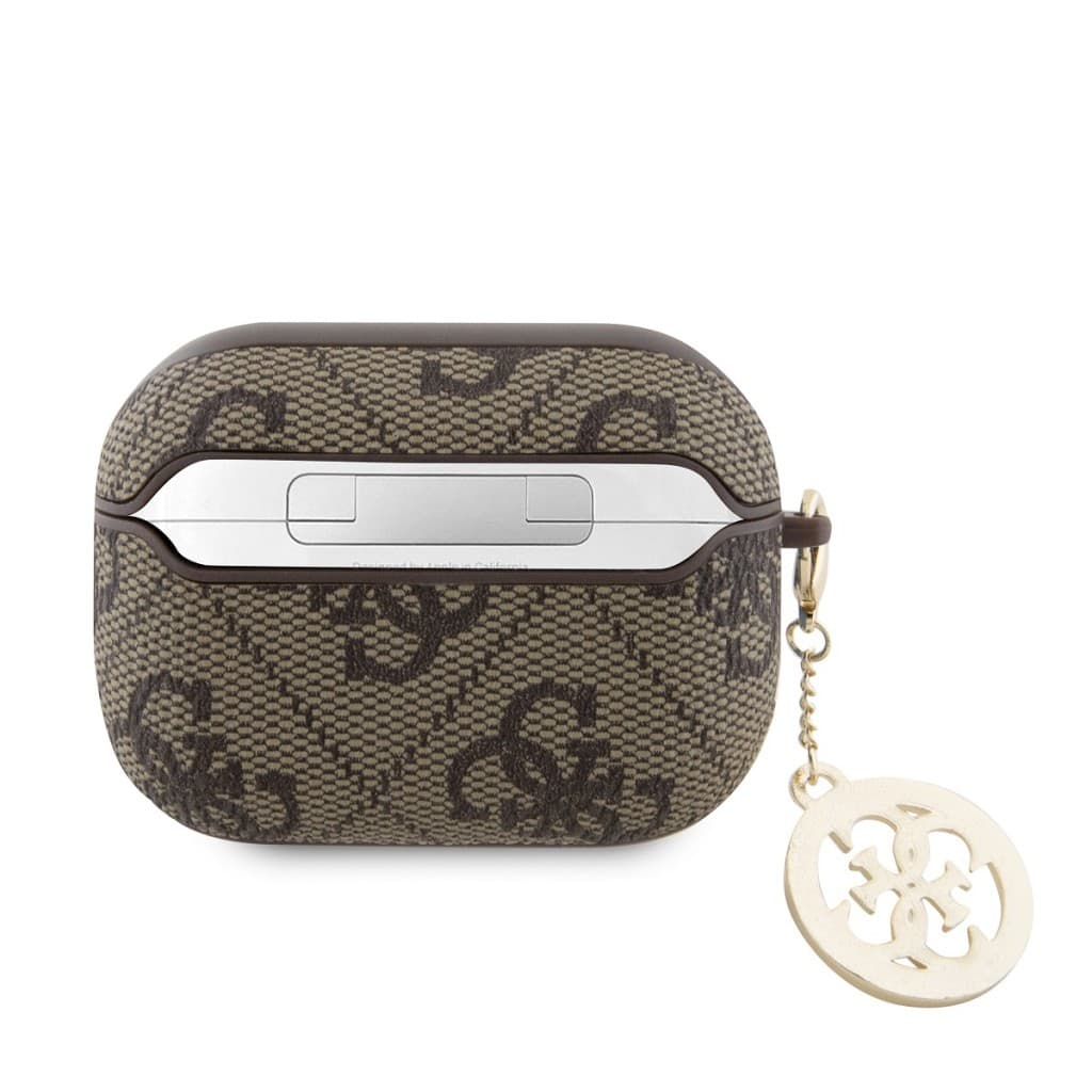 Pouzdro Guess 4G Script PC/PU Charm pro AirPods Pro 2 Brown - náhled 2