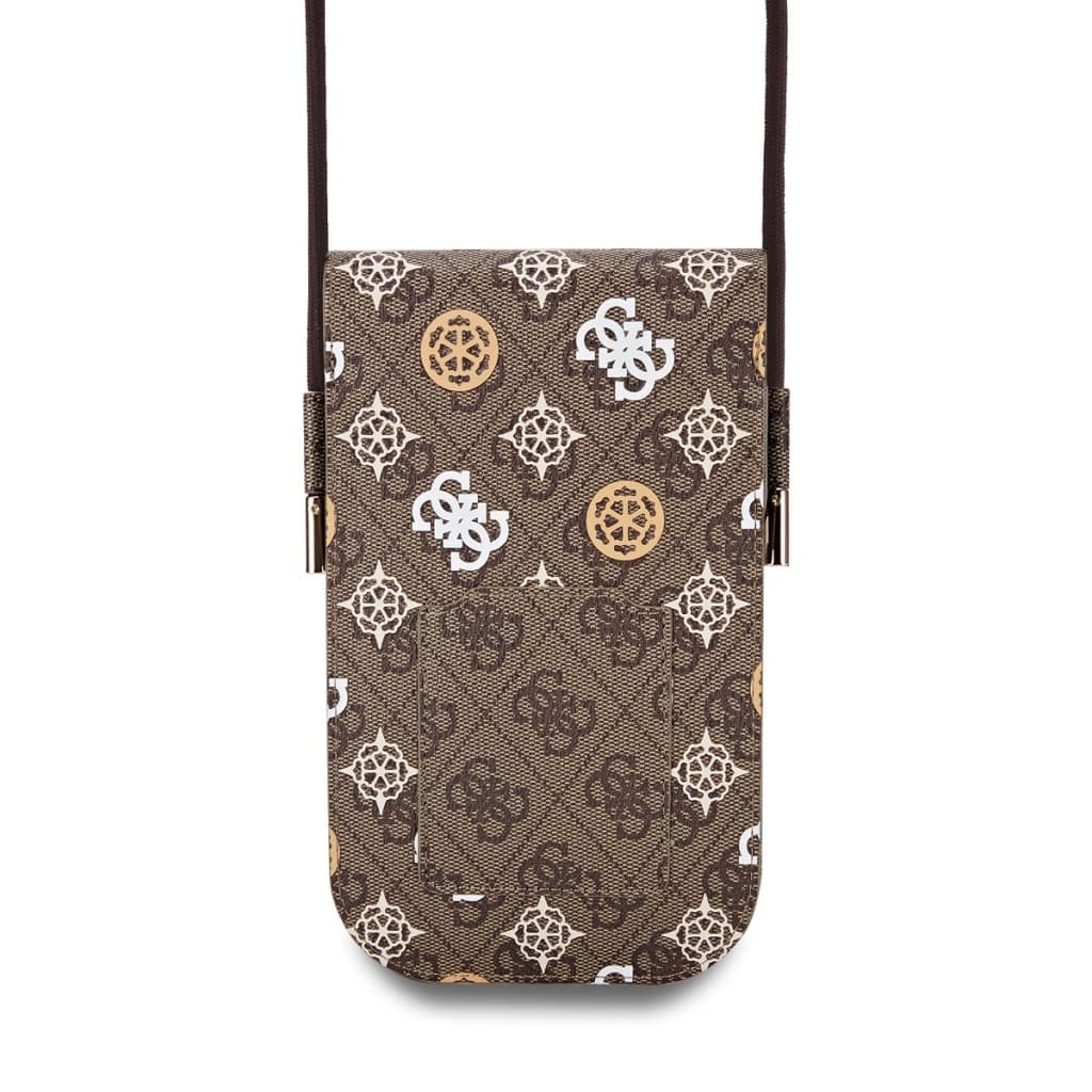Kabelka na mobil Guess PU 4G Peony Multicolor Brown - náhled 2