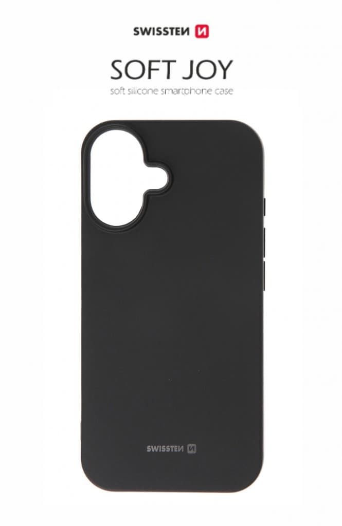 Zadní kryt Swissten Soft Joy pro iPhone 16 černý - náhled 2