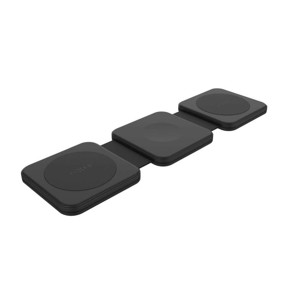 Bezdrátová skládací nabíječka 3v1 FIXED Flex pro Samsung, 15W+3W+15W, černá - náhled 2