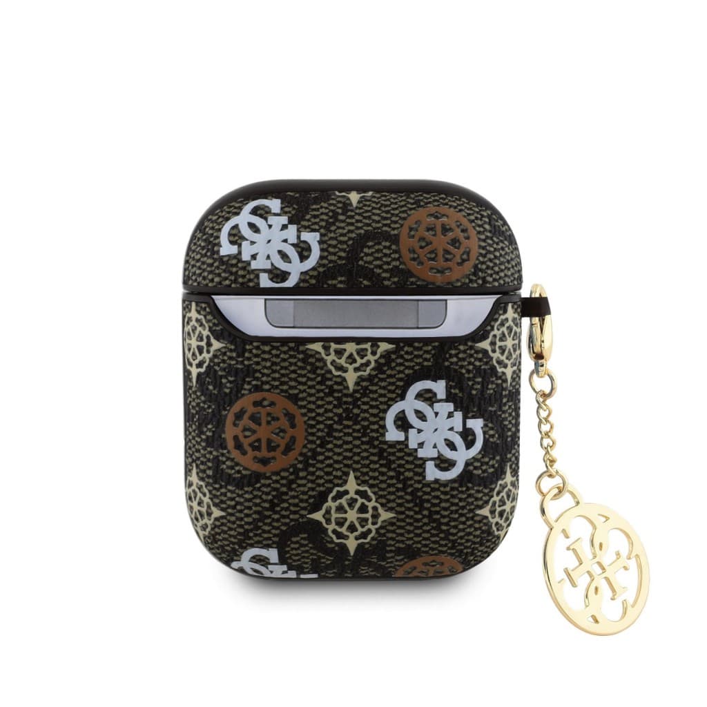 Pouzdro Guess PU 4G Peony Charm pro AirPods 1/2 Brown - náhled 2