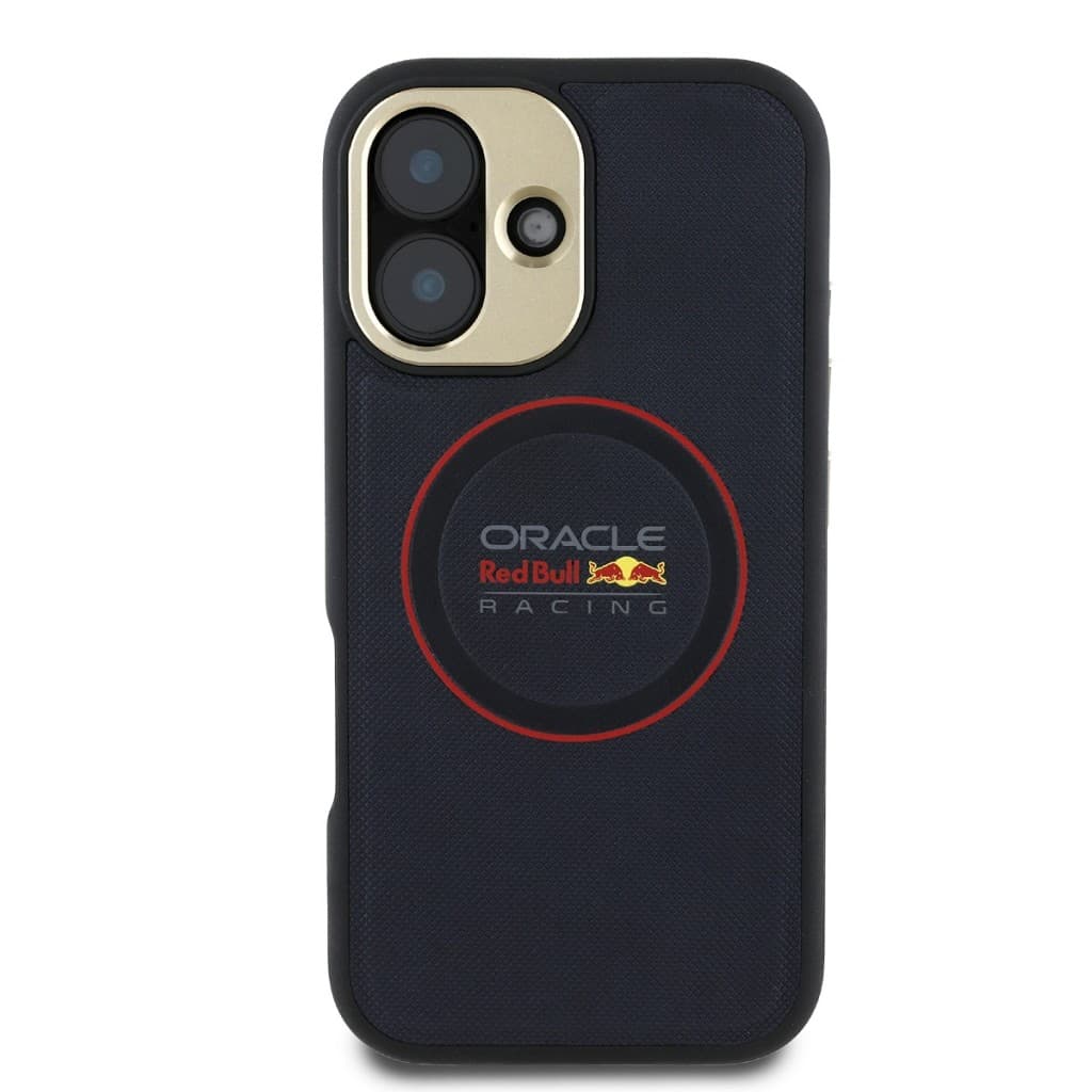 Zadní kryt Red Bull PU Leather Red Ring MagSafe pro iPhone 16 Navy - náhled 2
