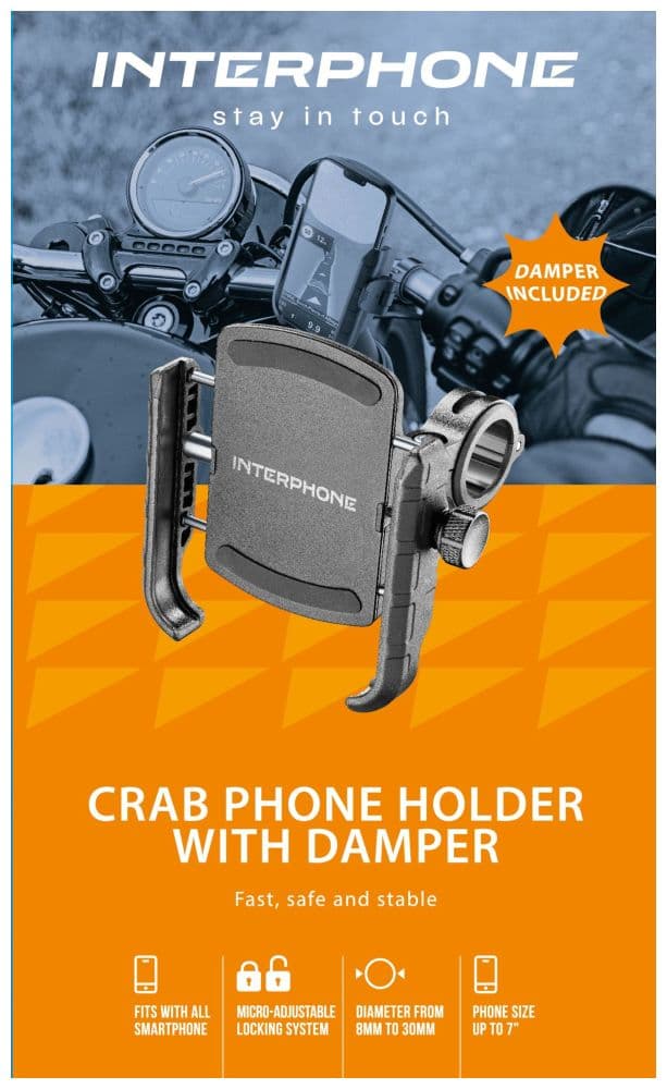 Univerzální držák na mobilní telefony Interphone Crab s antivibrací - náhled 2