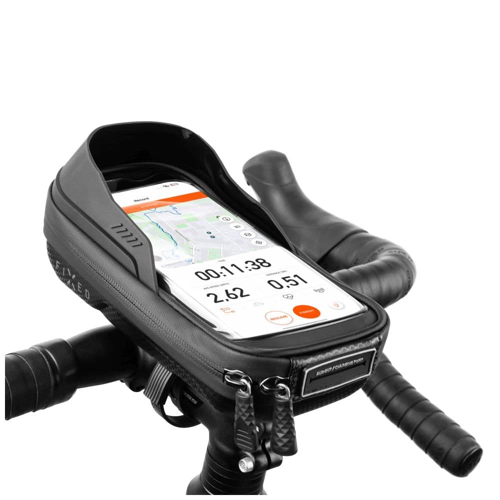 Odnímatelné pouzdro mobilního telefonu na kolo FIXED Bikee Bag 2, černý - náhled 2