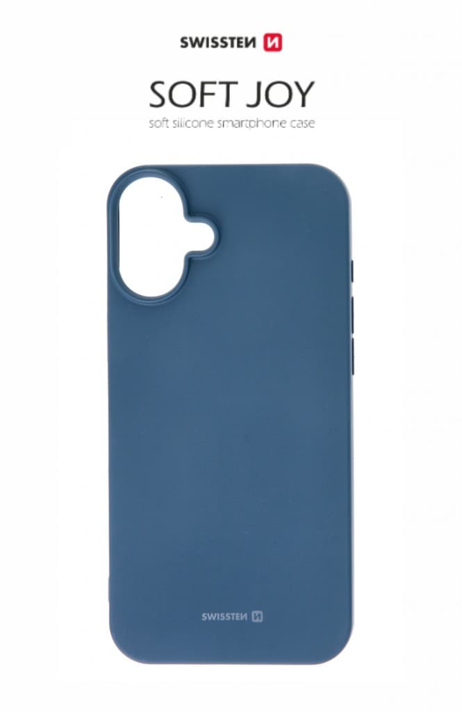 Zadní kryt Swissten Soft Joy pro iPhone 16e modrý - náhled 2