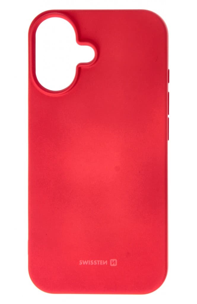 Zadní kryt Swissten Soft Joy pro iPhone 16e červený - náhled 2