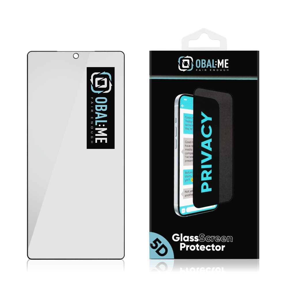 Tvrzené sklo OBAL:ME Privacy 5D pro Samsung Galaxy S25 Ultra Black - náhled 2