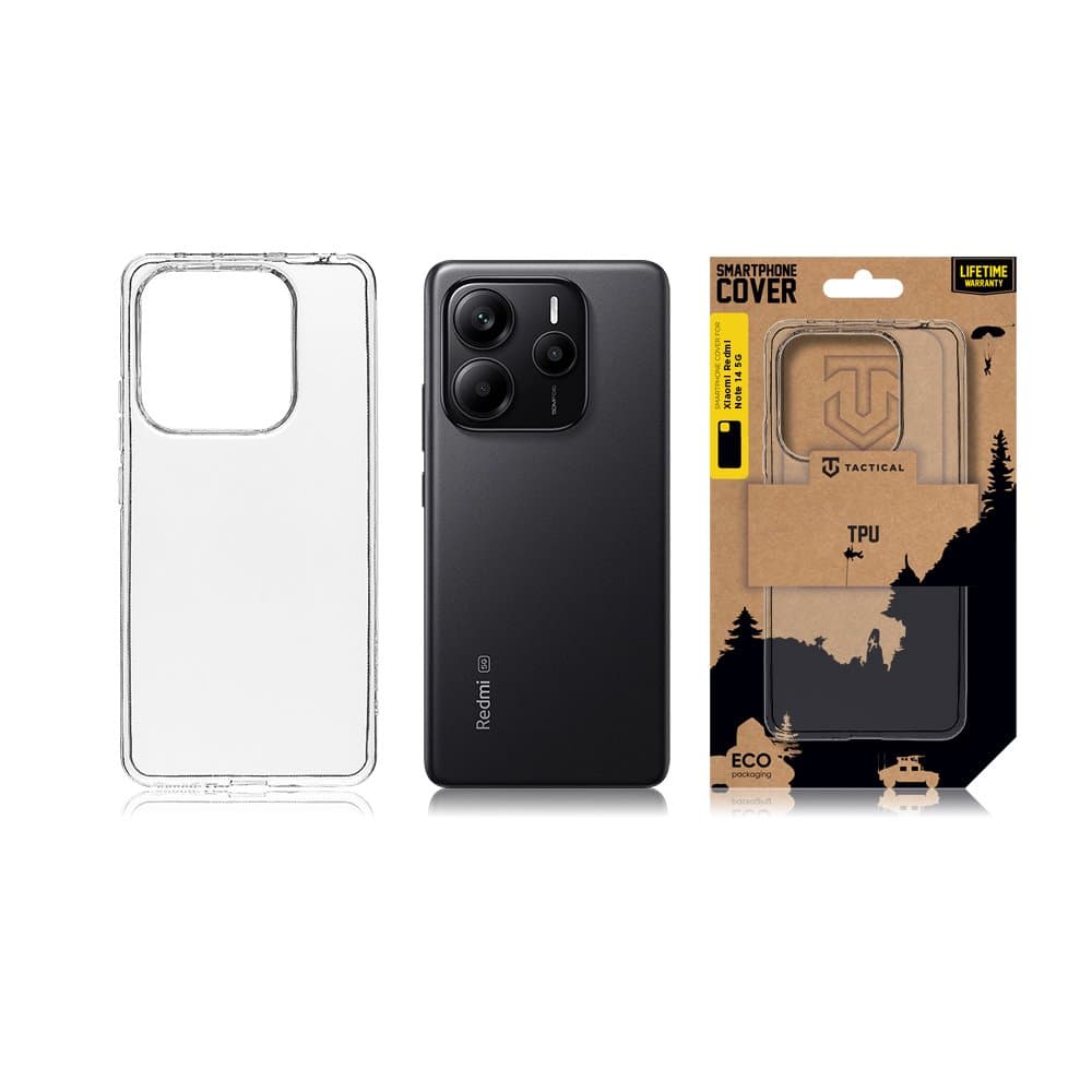 Zadní kryt Tactical pro Xiaomi Redmi Note 14 5G průhledný - náhled 2