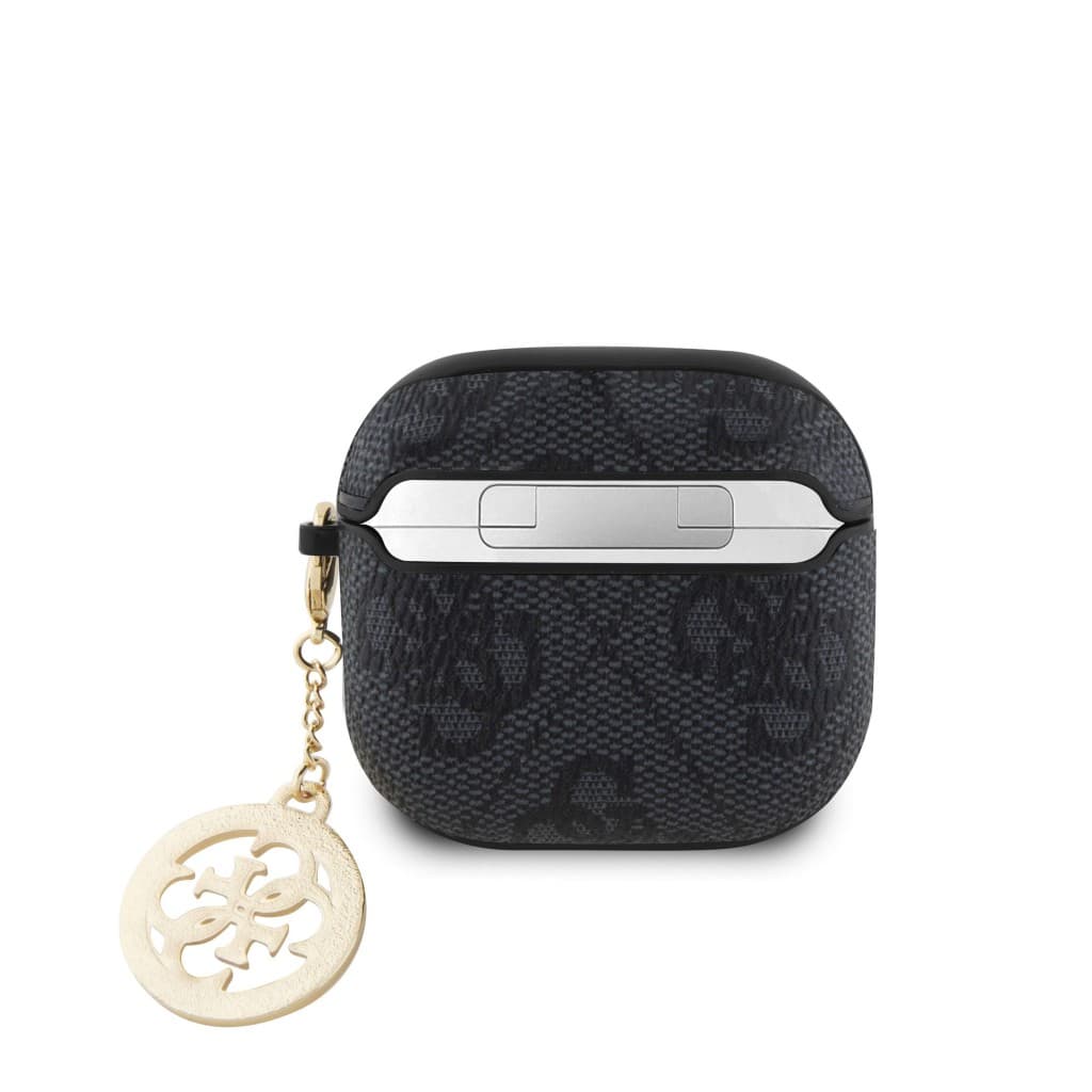 Pouzdro Guess 4G Script PC/PU Charm pro AirPods 4 Black - náhled 2