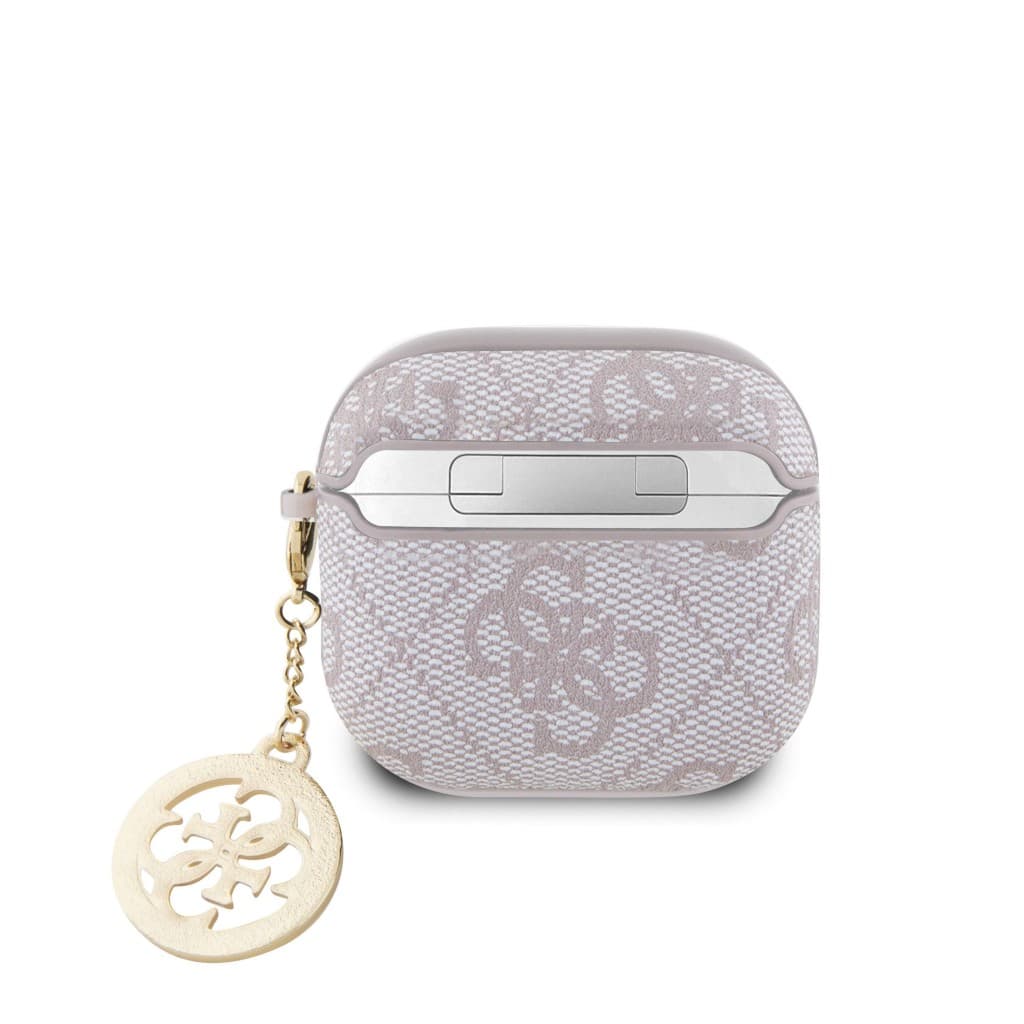 Pouzdro Guess 4G Script PC/PU Charm pro AirPods 4 Pink - náhled 2