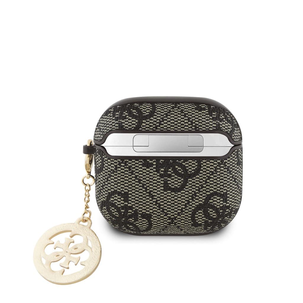 Pouzdro Guess 4G Script PC/PU Charm pro AirPods 4 Brown - náhled 2