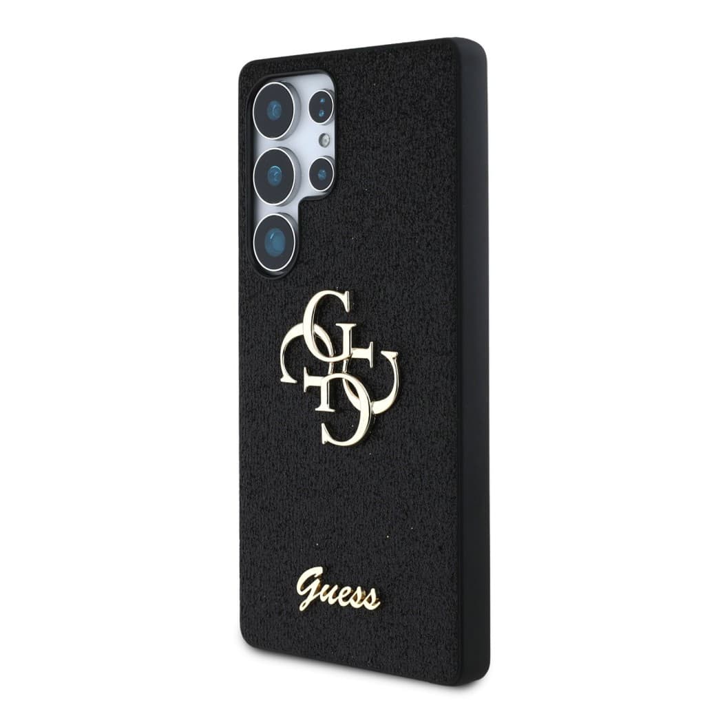 Zadní kryt Guess PU Fixed Glitter 4G Metal Logo pro Samsung Galaxy S25 Ultra Black - náhled 2