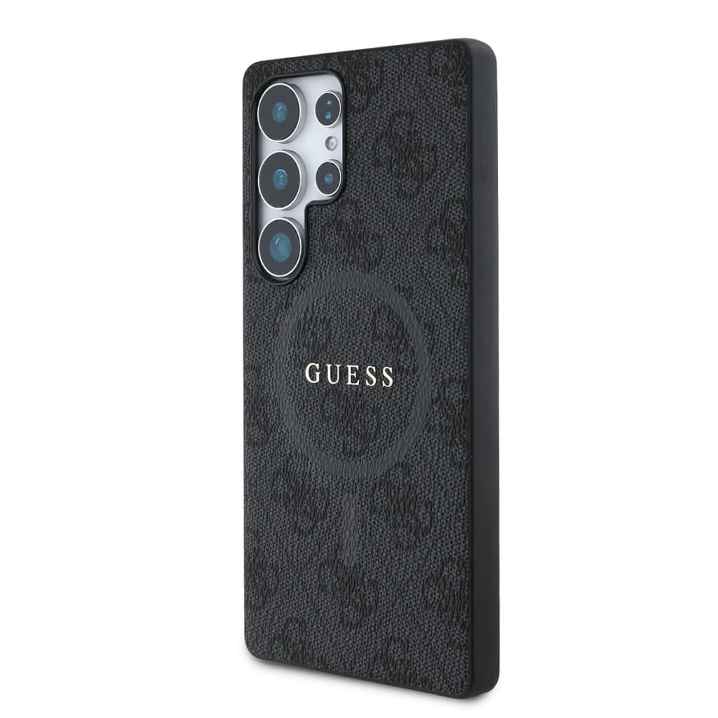Zadní kryt Guess PU Leather 4G Colored Ring MagSafe pro Samsung Galaxy S25 Ultra Black - náhled 2