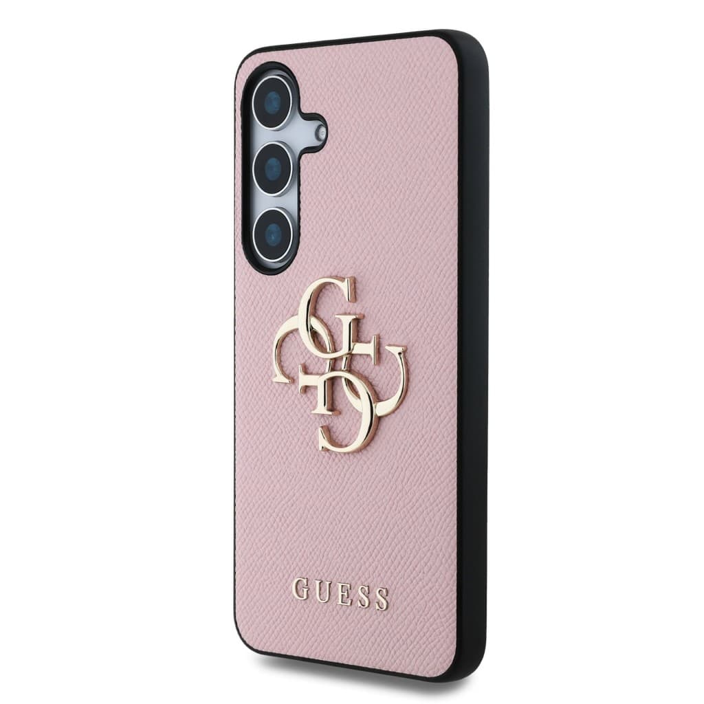 Zadní kryt Guess PU Grained 4G Metal Logo pro Samsung Galaxy S25+ Pink - náhled 2