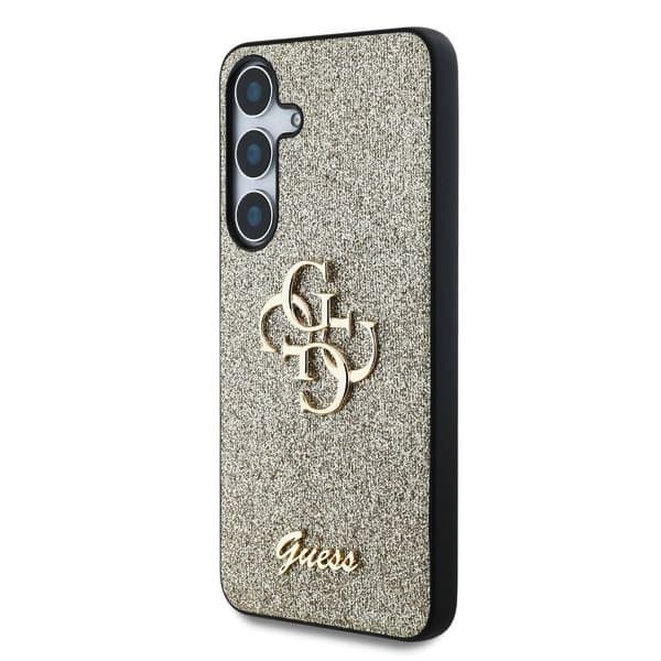 Zadní kryt Guess PU Fixed Glitter 4G Metal Logo pro Samsung Galaxy S25+ Gold - náhled 2