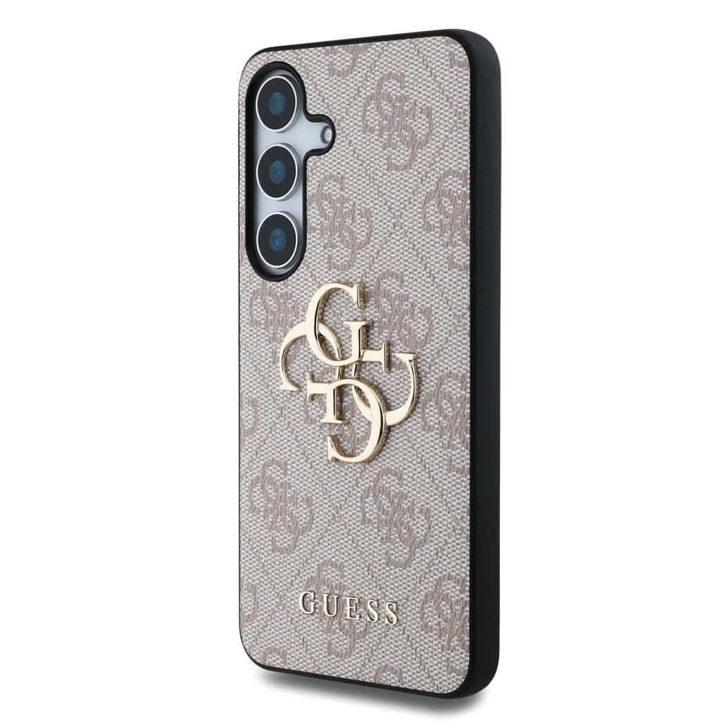 Zadní kryt Guess PU 4G Metal Logo pro Samsung Galaxy S25 Pink - náhled 2