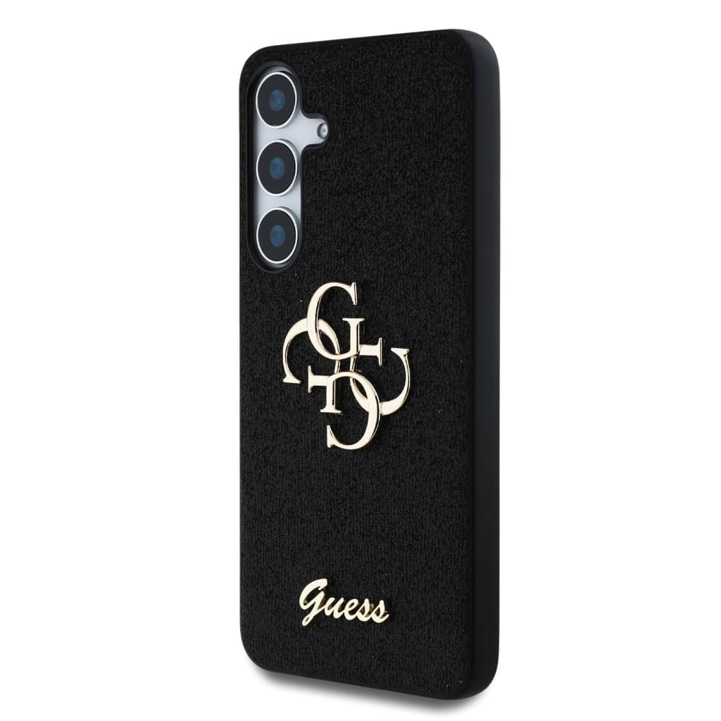 Zadní kryt Guess PU Fixed Glitter 4G Metal Logo pro Samsung Galaxy S25 Black - náhled 2