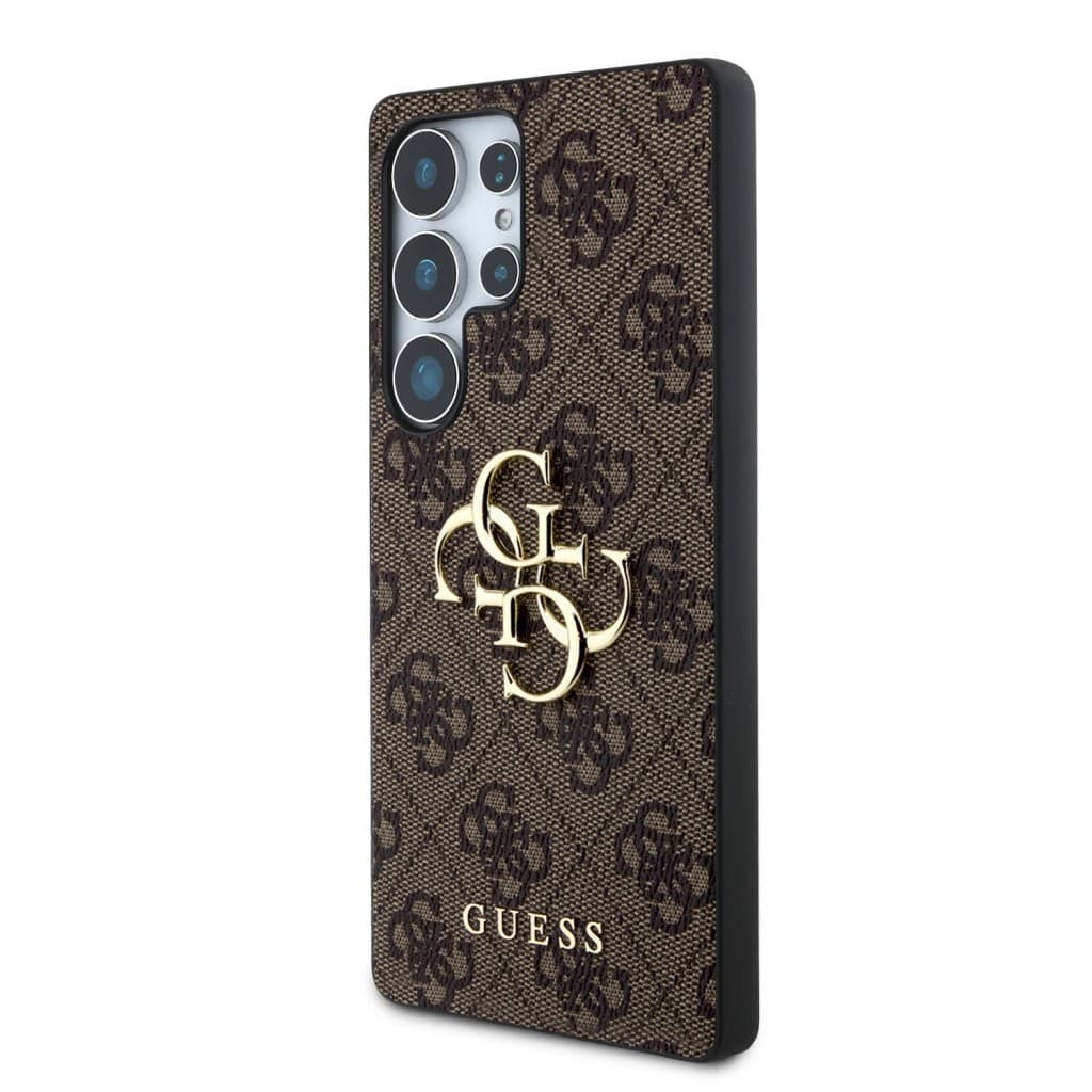 Zadní kryt Guess PU 4G Metal Logo pro Samsung Galaxy S25 Ultra Brown - náhled 2