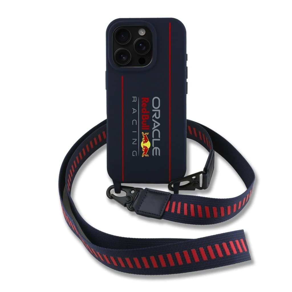 Zadní kryt Red Bull Silicone Vertical Logo MagSafe + Crossbody Popruh pro iPhone 16 Pro Max Navy - náhled 2