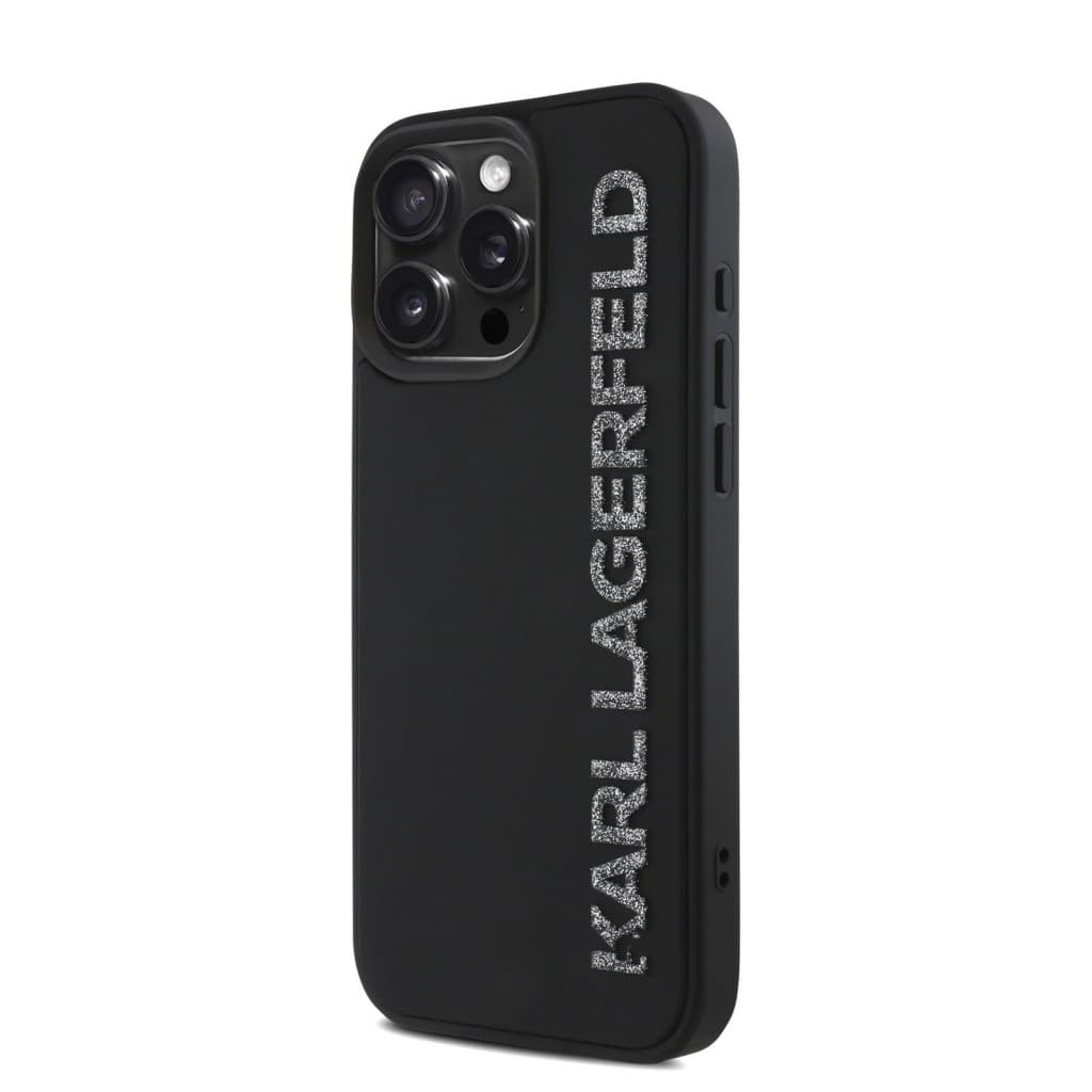 Zadní kryt Karl Lagerfeld 3D Rubber Glitter Logo pro iPhone 15 Pro Max Black - náhled 2