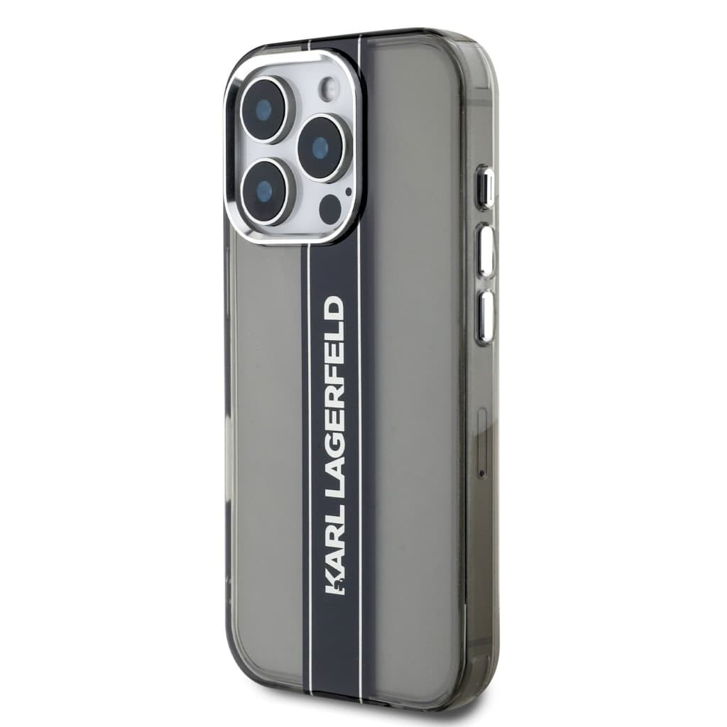 Zadní kryt Karl Lagerfeld IML Stripe Logo pro iPhone 16 Pro Max Black - náhled 2